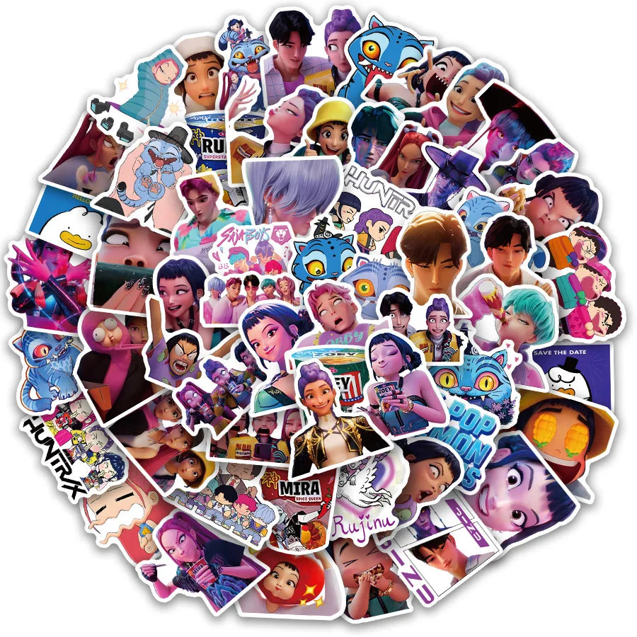 60Pcs KPop Demon Hunters Stickers